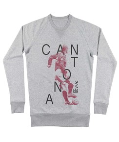 Sweat pour Homme Eric Cantona de couleur Gris chiné