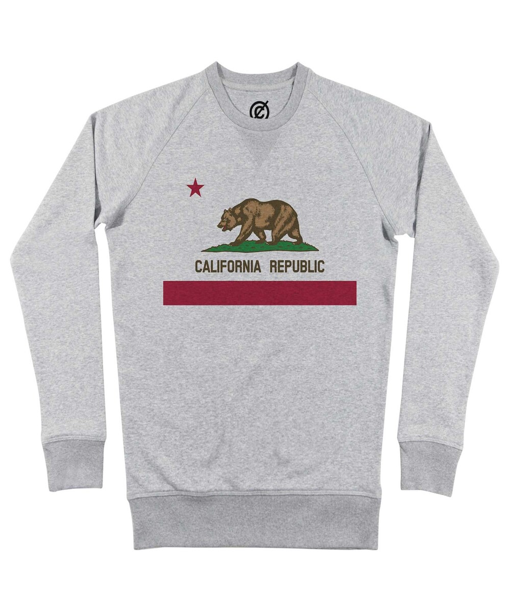 Sweat pour Homme California Republic de couleur Gris chiné