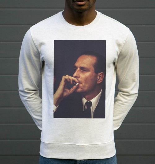 Sweat-shirt pour Homme Chirac BG de couleur Gris chiné