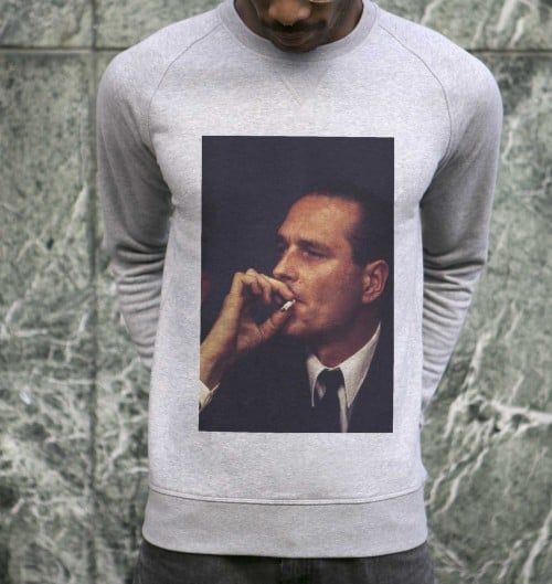 Sweat-shirt pour Homme Chirac BG de couleur Gris chiné