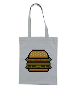 Tote-bag Hamburger en Pixels Grafitee