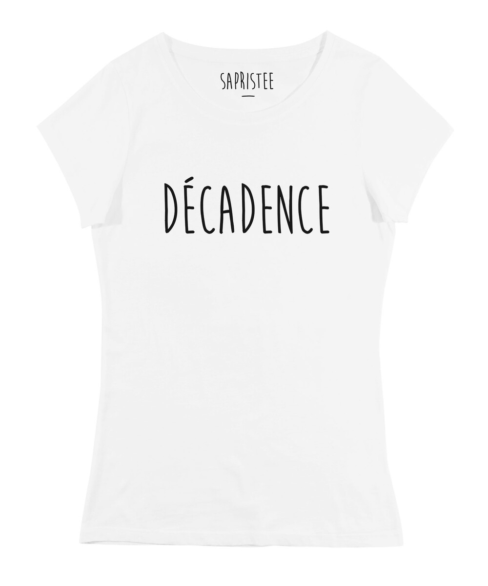 T-shirt pour Femme Femme Décadence de couleur Blanc
