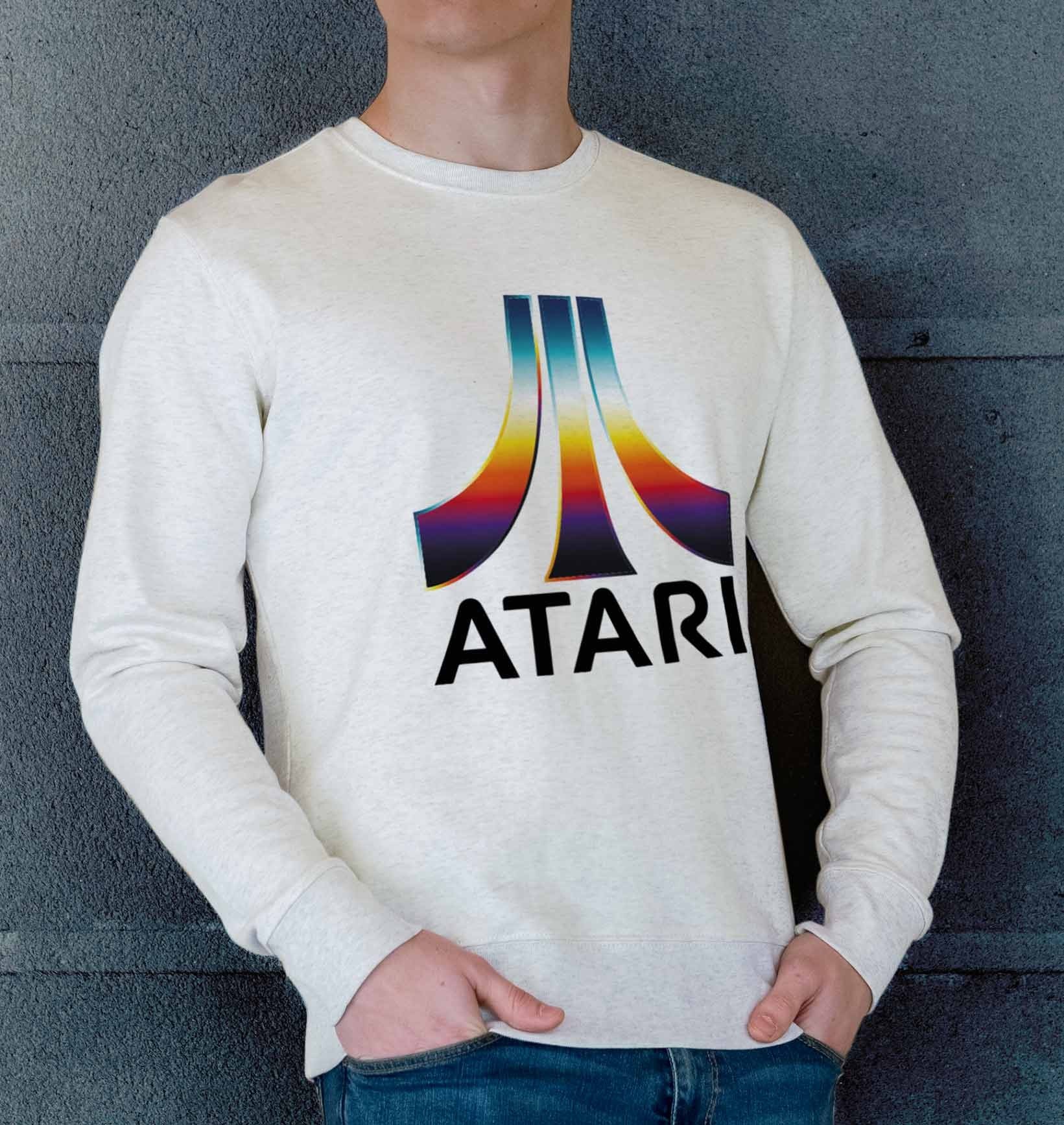 Sweat Logo Atari Vintage de couleur Gris chiné