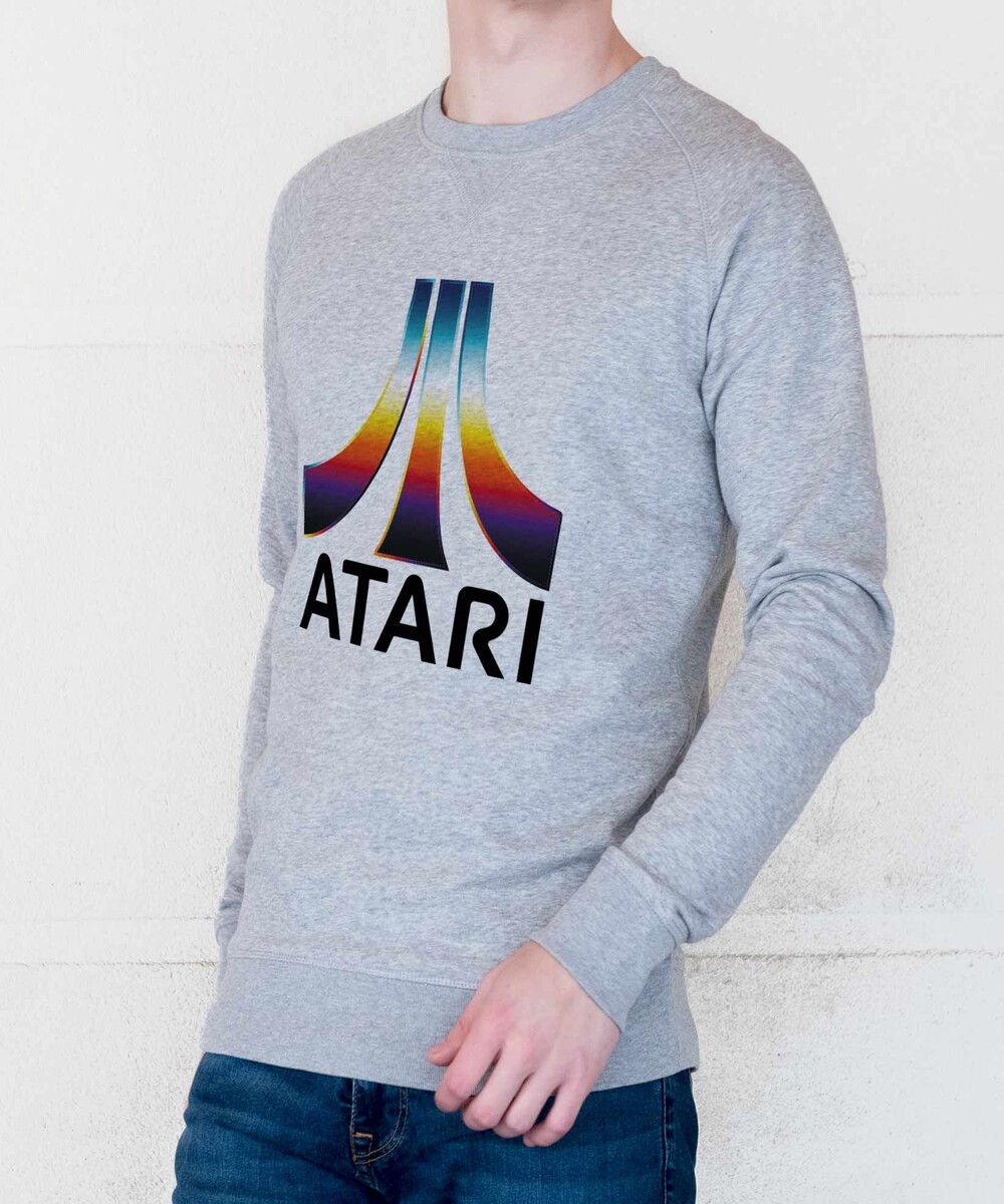 Sweat pour Homme Atari Couleurs de couleur Gris chiné