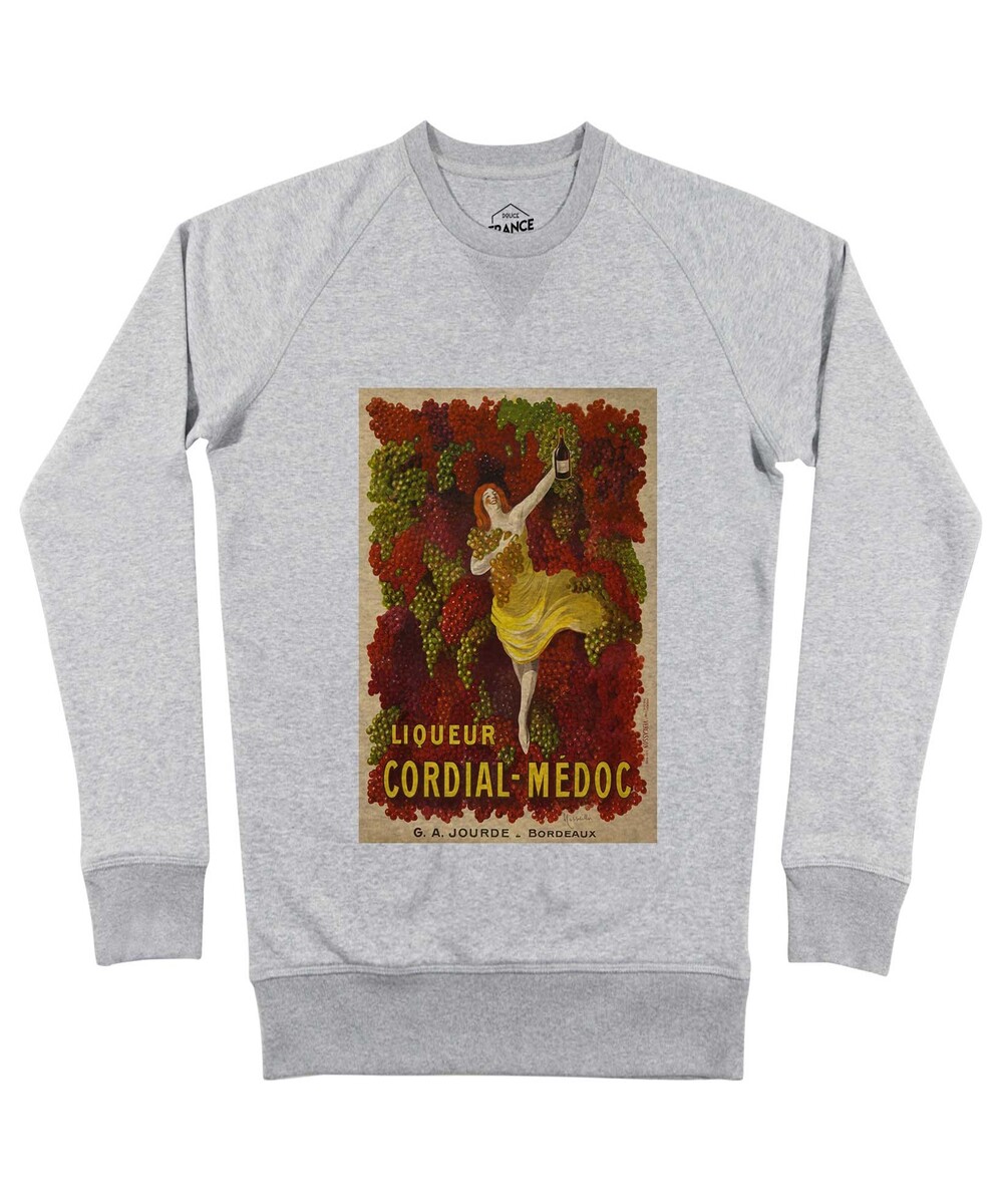 Sweat pour Homme Liqueur Cordial Médoc de couleur Gris chiné