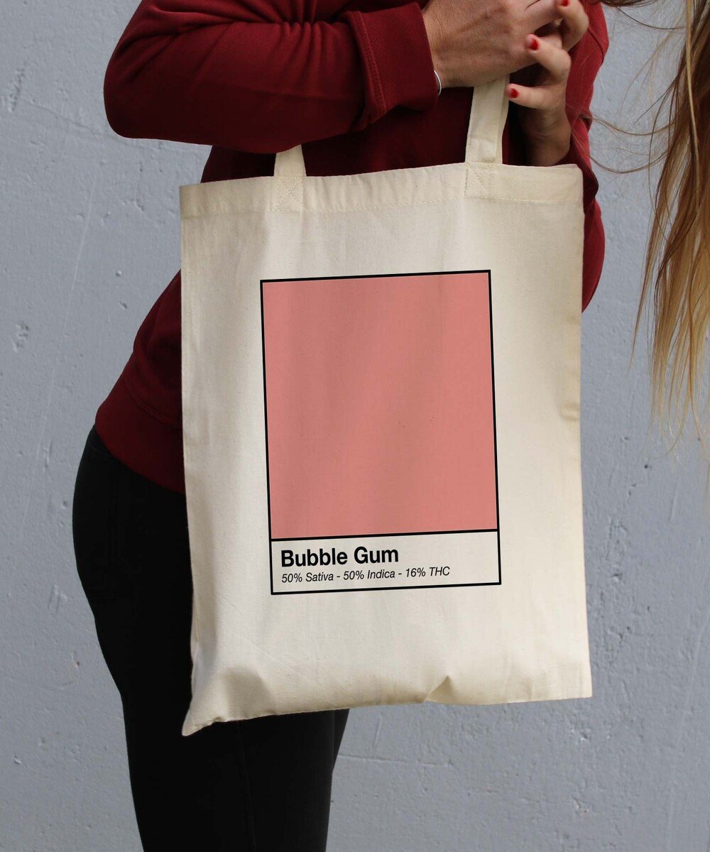 Tote Bag Bubble Gum de couleur Écru