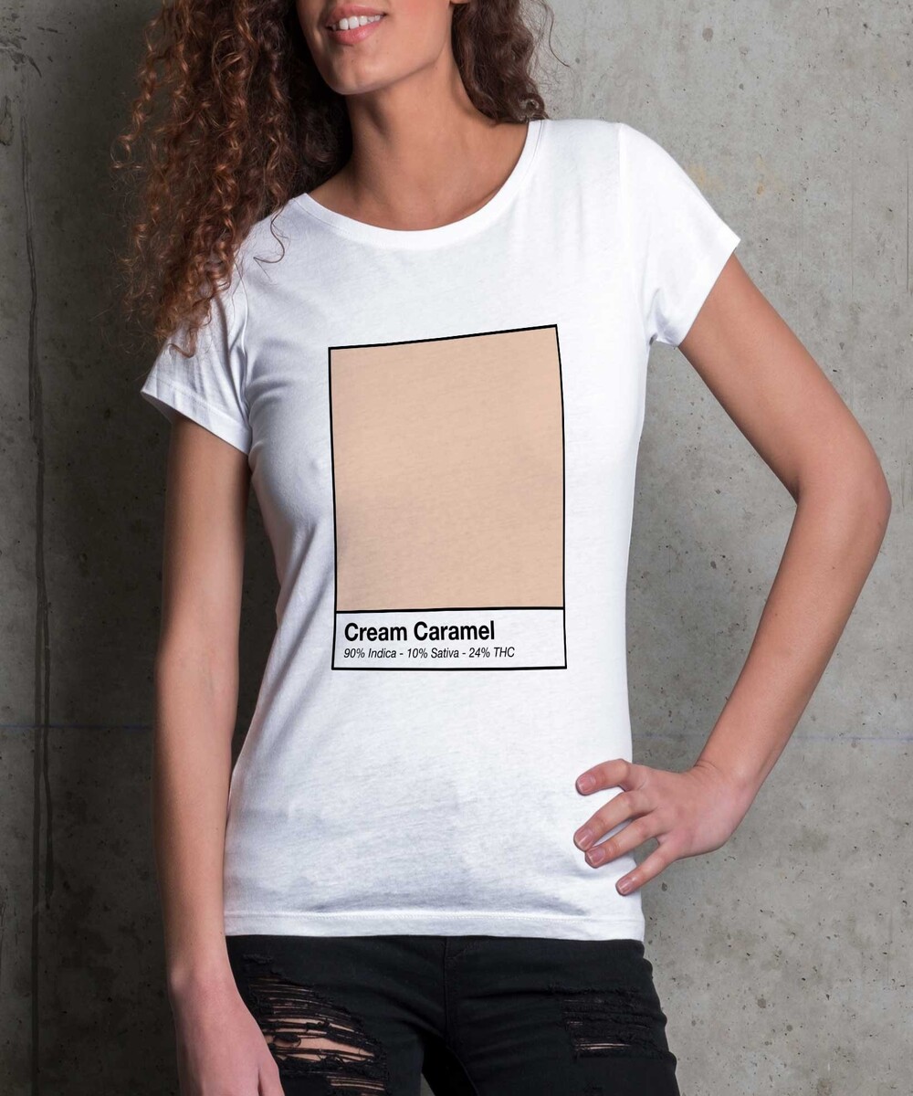 T-shirt pour Femme Femme Cream Caramel de couleur Blanc