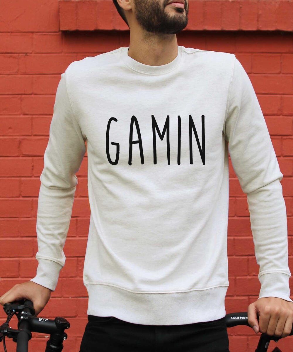 Sweat pour Homme Gamin de couleur Beige chiné