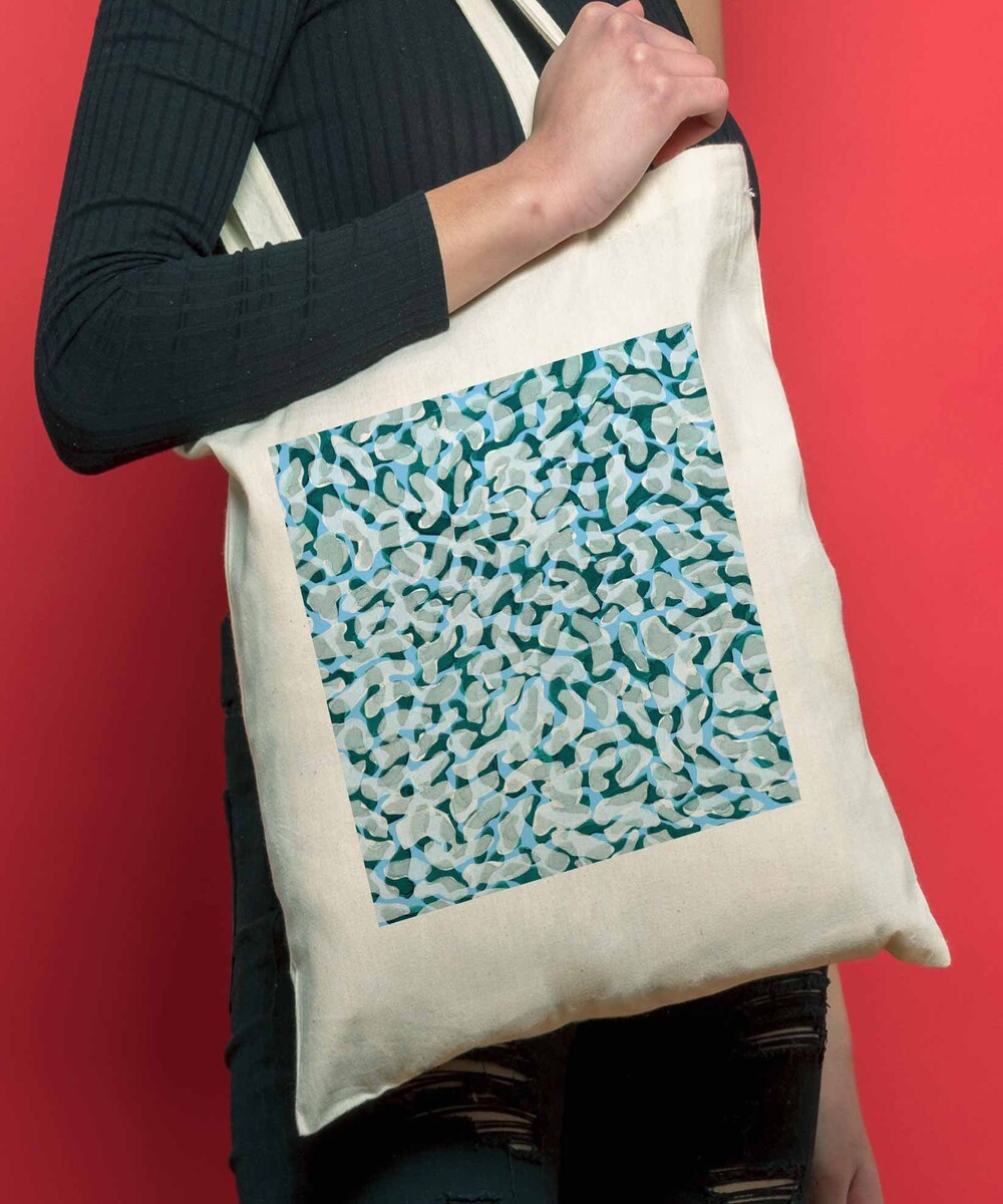 Tote Bag Bactéries de couleur Crème