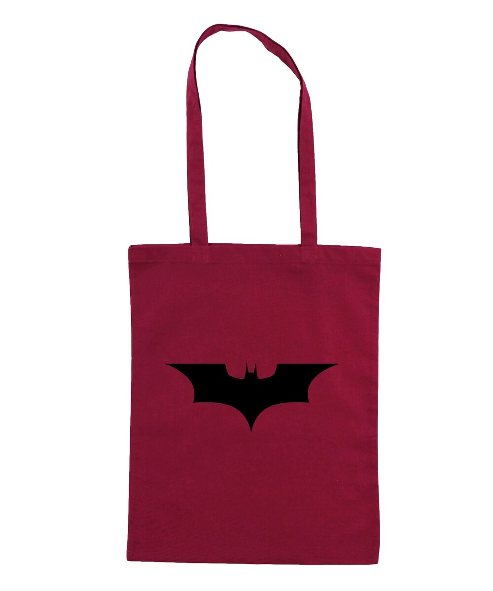 Tote Bag Logo Batman de couleur Cranberry