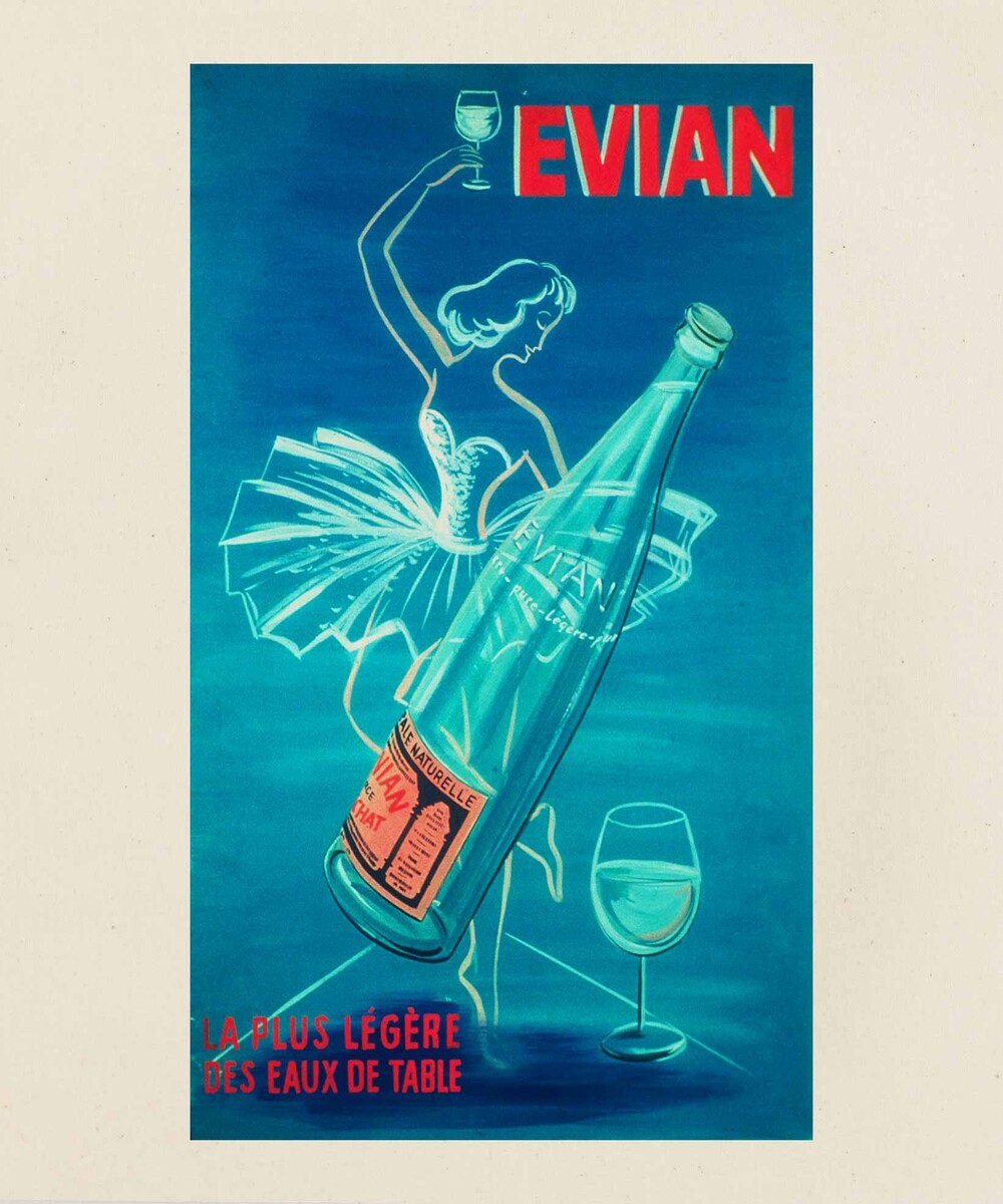 Tote Bag Evian de couleur Écru