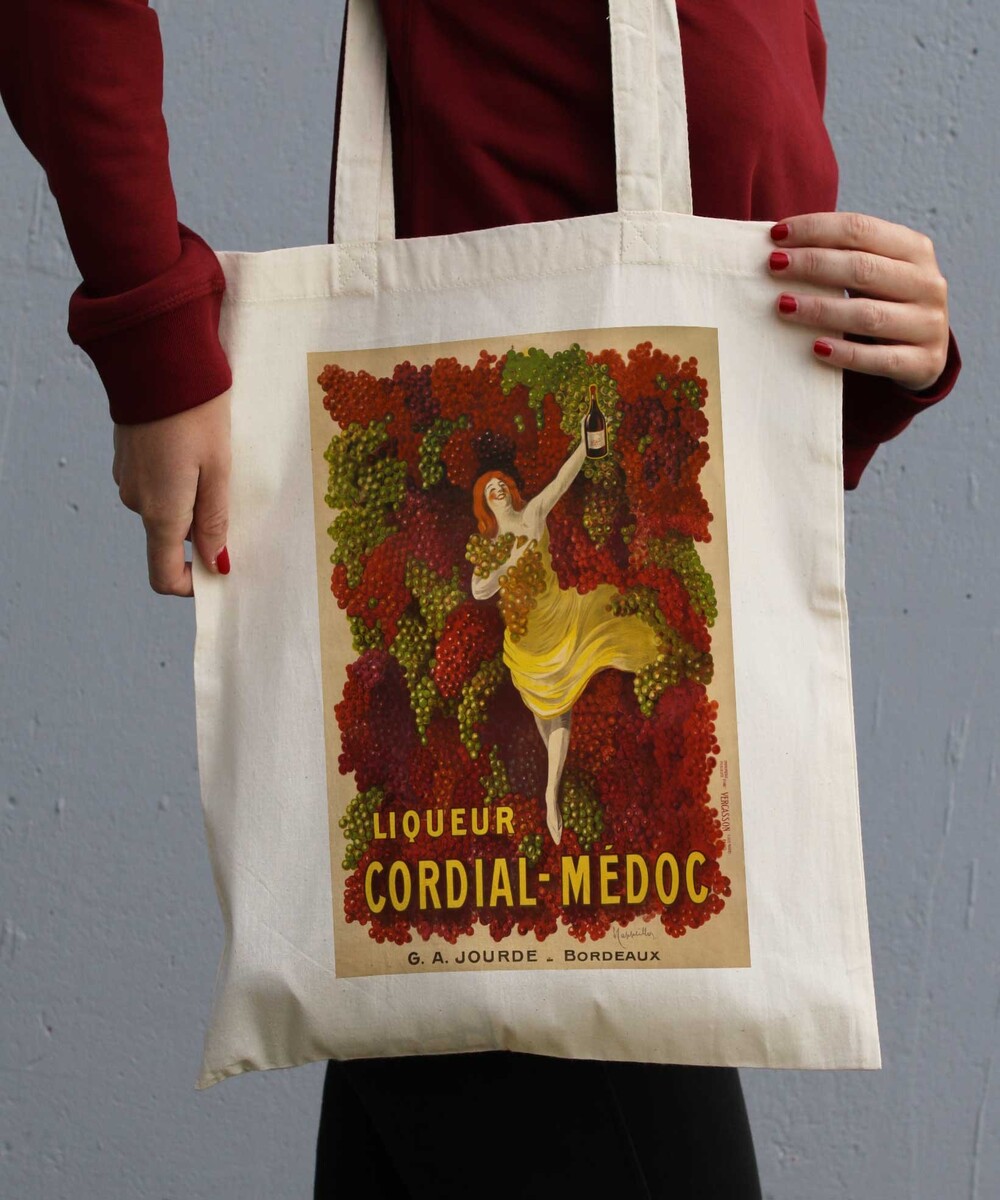 Tote Bag Liqueur Cordial Médoc de couleur Écru