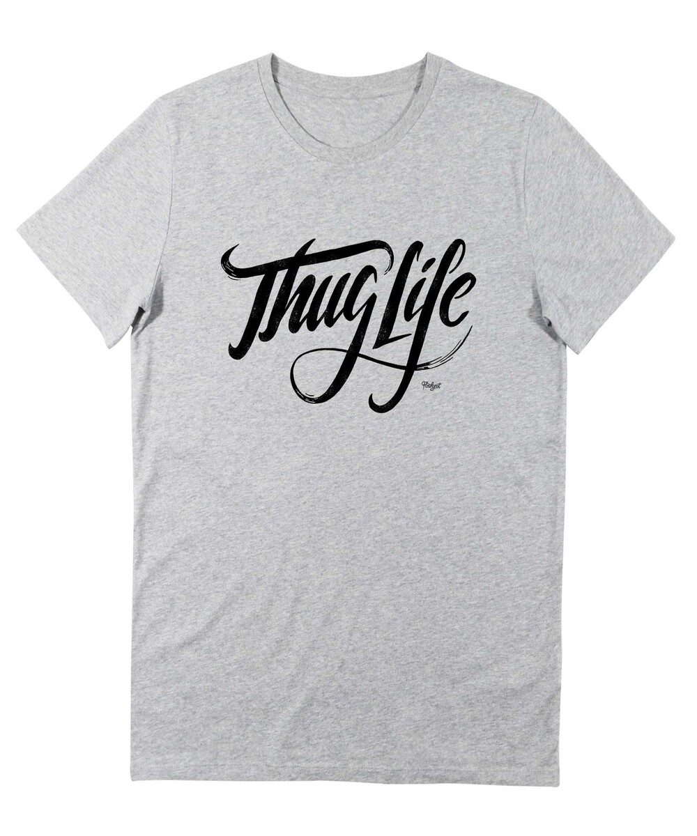 T-shirt pour Homme Thug Life de couleur Blanc