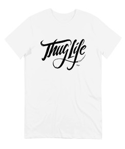 T-shirt pour Homme Thug Life de couleur Blanc