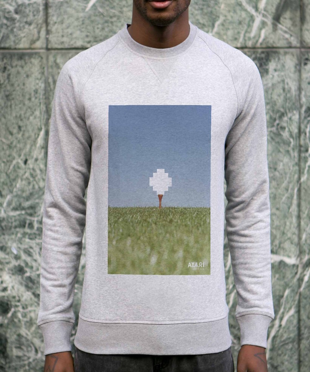 Sweat pour Homme Golf Atari de couleur Gris chiné