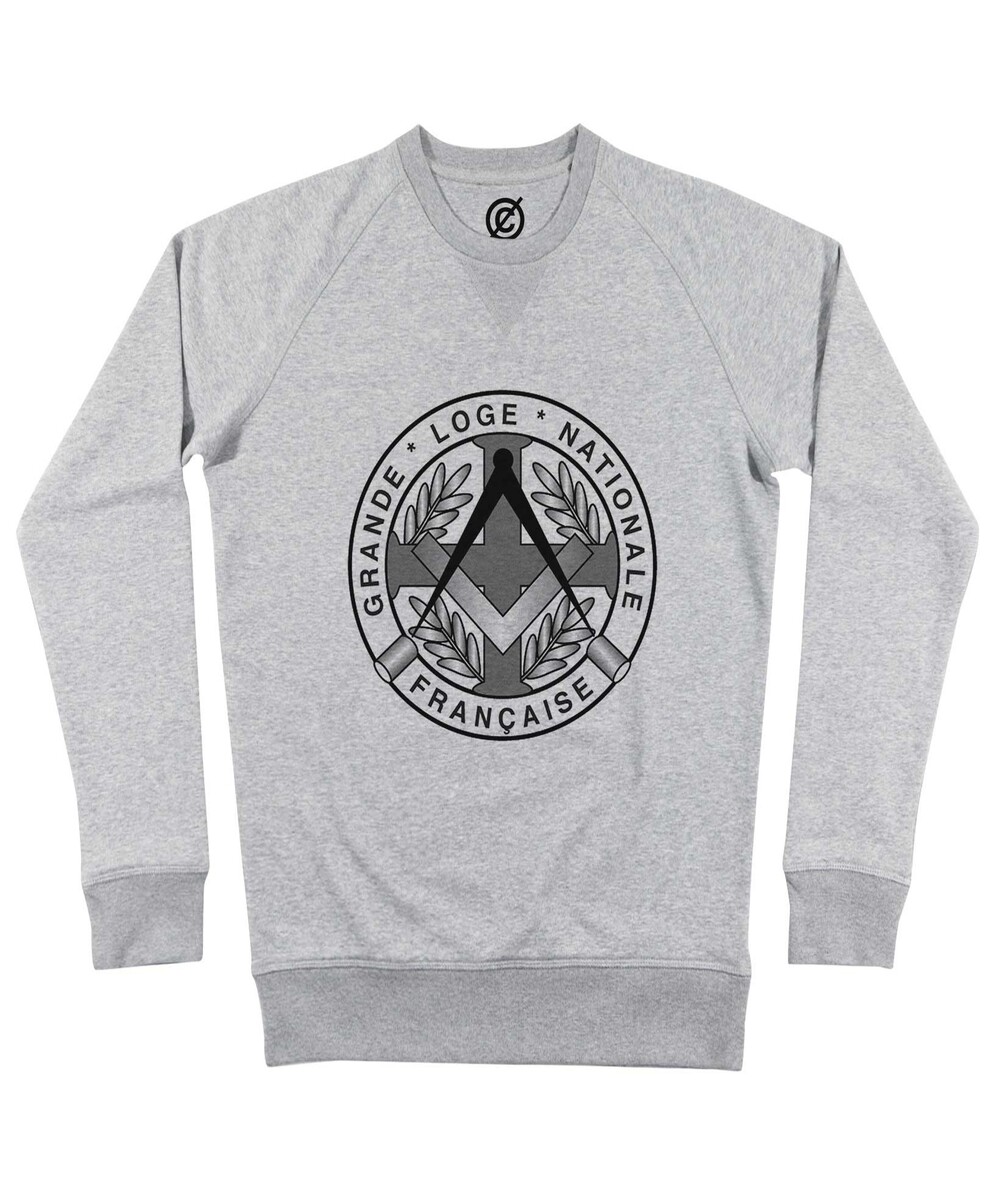 Sweat pour Homme Logo Grande Loge de couleur Gris chiné