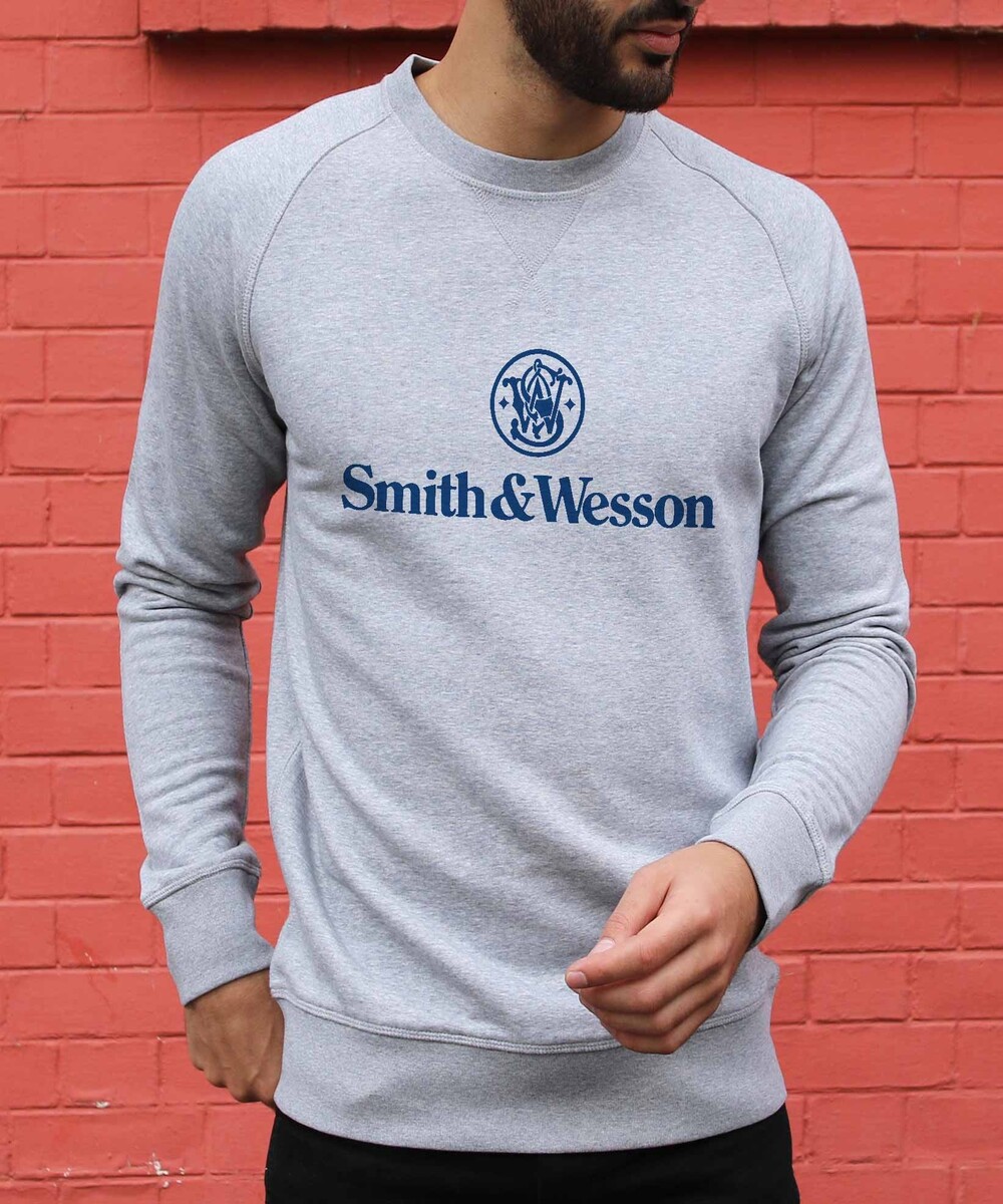 Sweat pour Homme Smith & Wesson de couleur Gris chiné