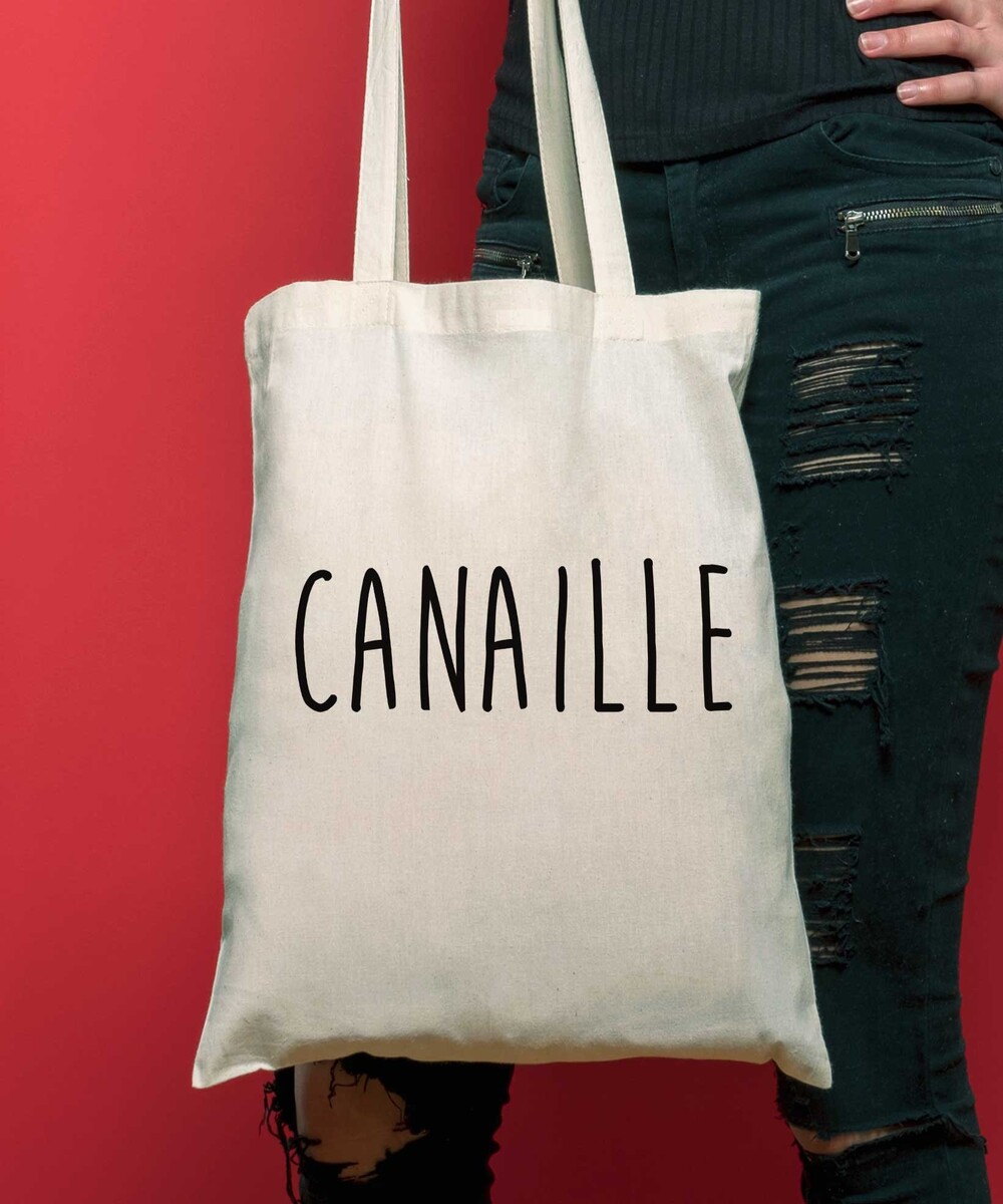 Tote Bag Canaille de couleur Crème