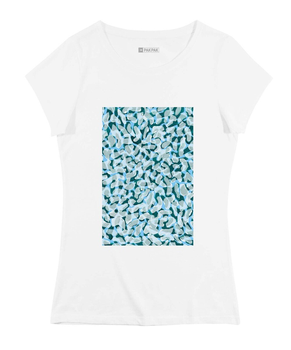 T-shirt pour Femme Femme Bactéries de couleur Blanc