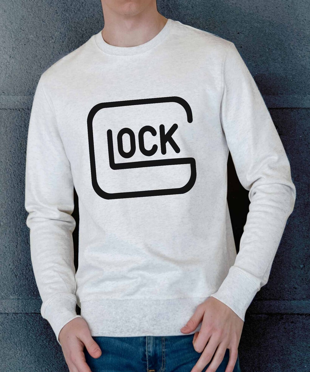 Sweat pour Homme Glock de couleur Gris chiné