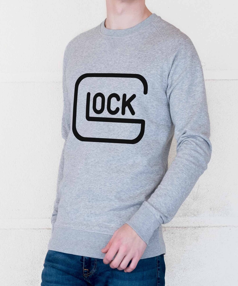 Sweat pour Homme Glock de couleur Gris chiné