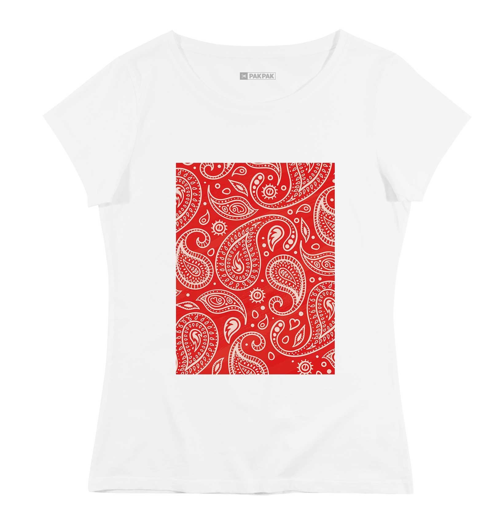 T-shirt Femme avec un Femme Bandana Rouge Grafitee