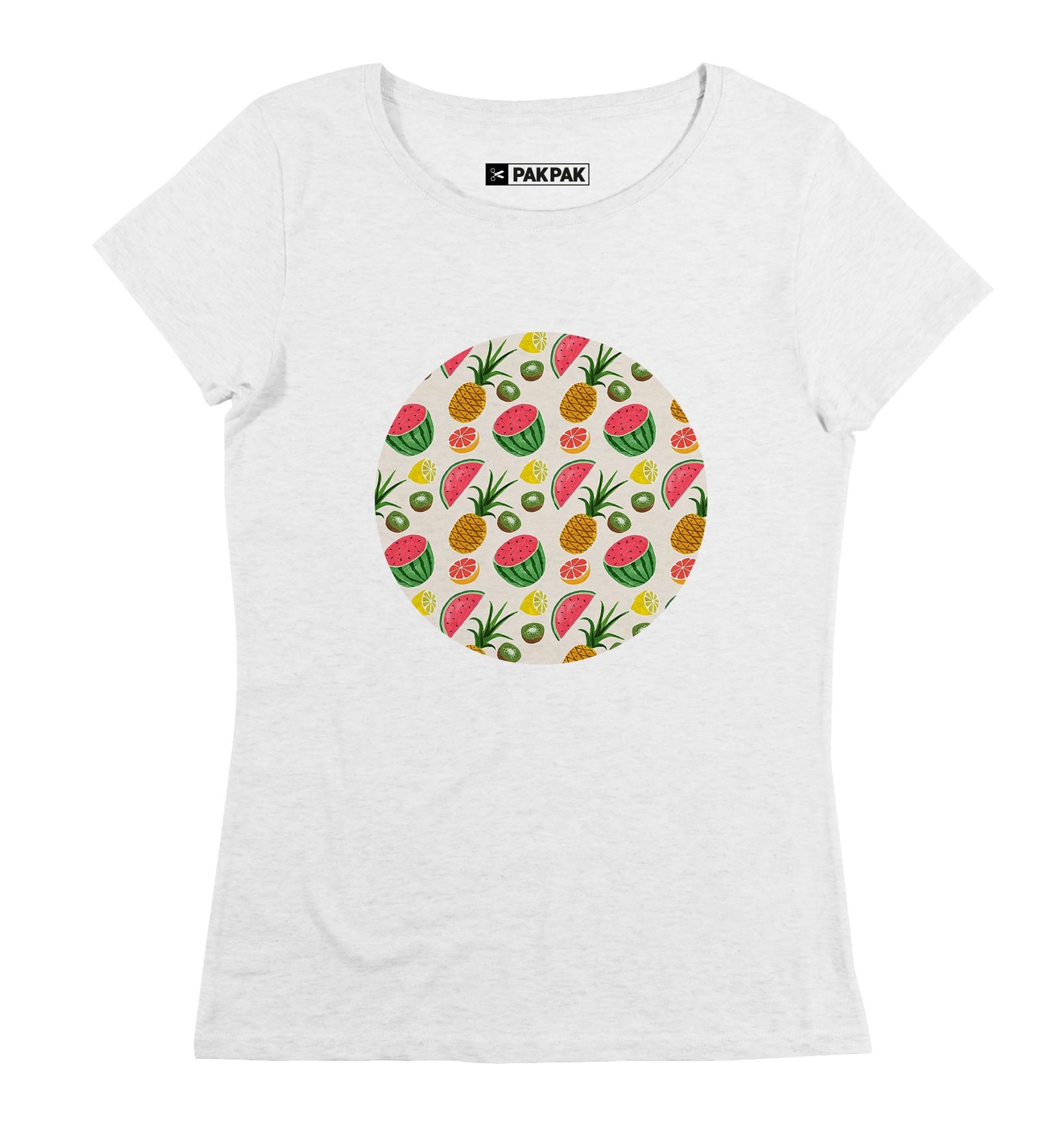 T-shirt Femme avec un Femme Motifs Fruits d'Été Grafitee