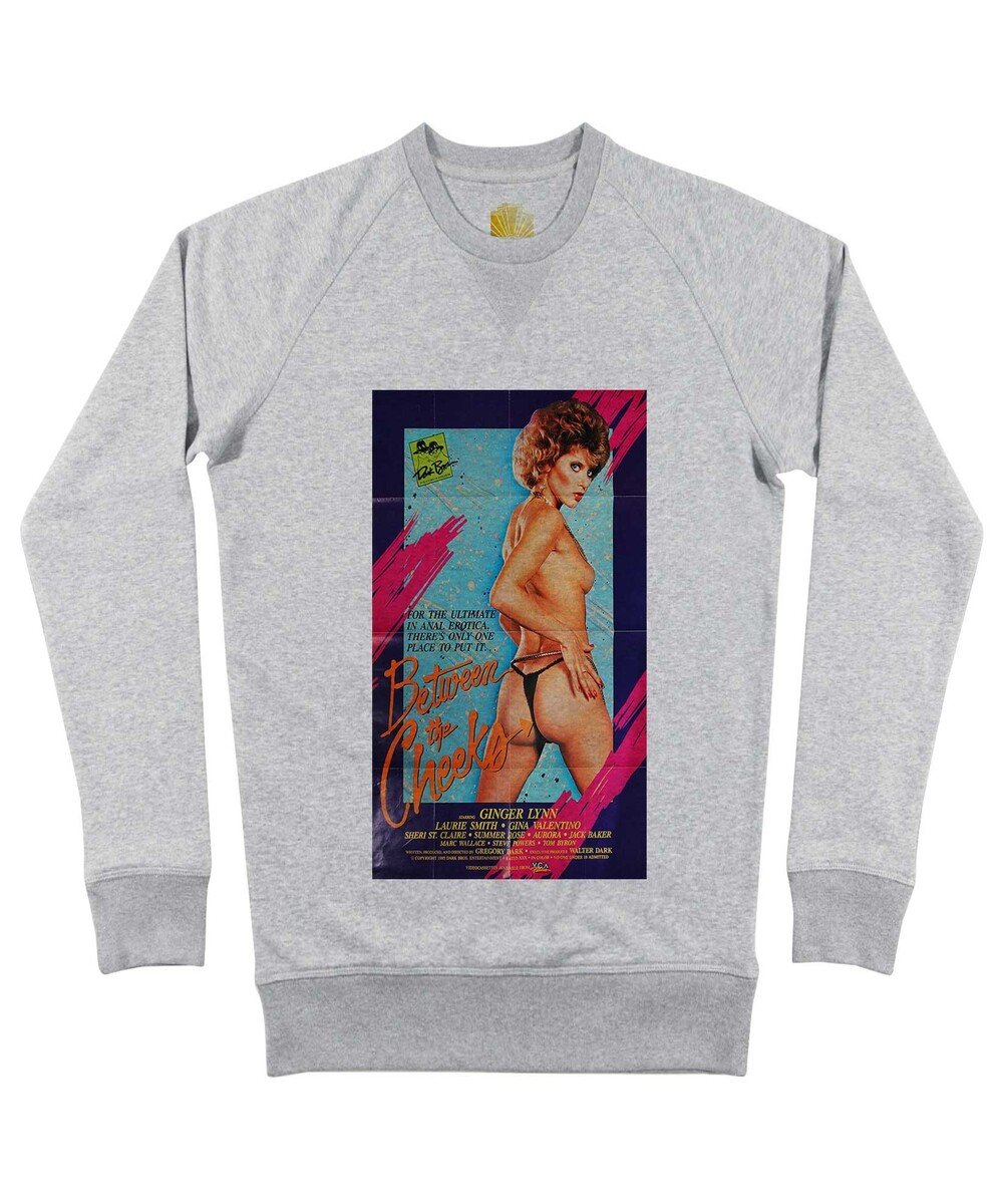 Sweat pour Homme Between The Cheeks de couleur Gris chiné