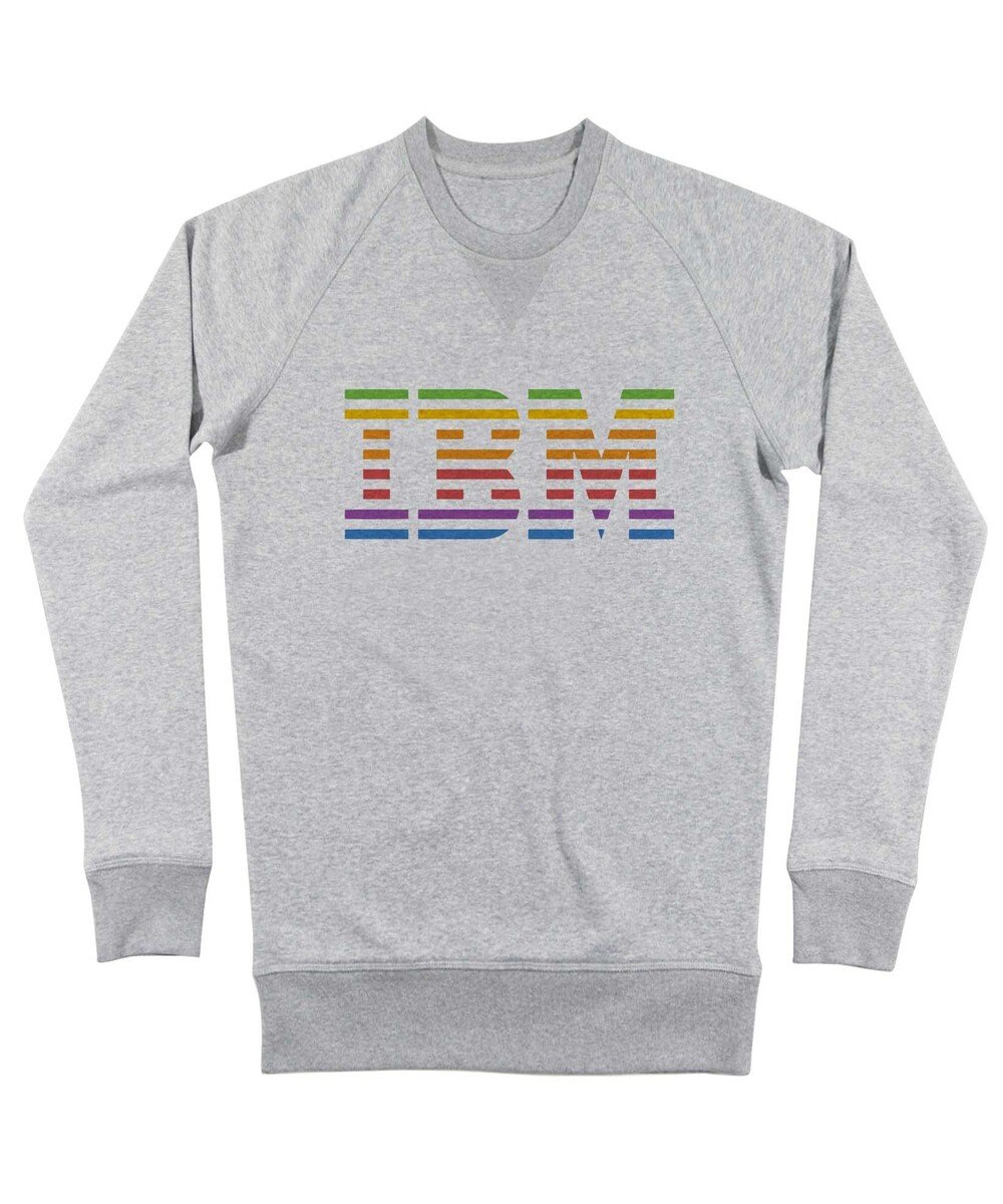 Sweat pour Homme IBM vs. Apple de couleur Gris chiné