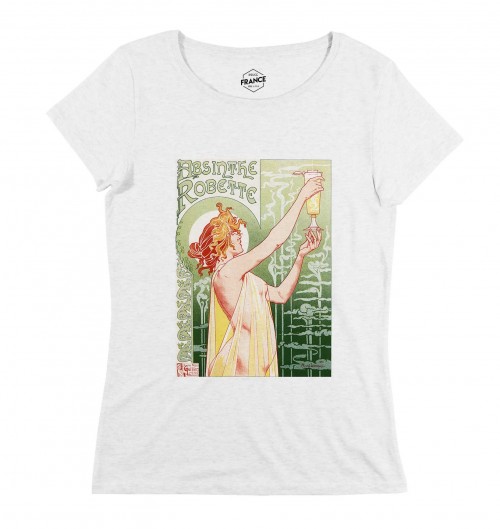 T-shirt Femme avec un Femme Absinthe Robette Grafitee