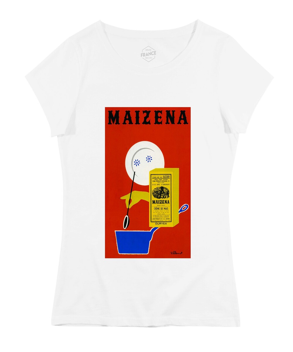 T-shirt pour Femme Femme Maïzena de couleur Blanc