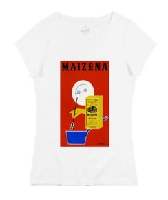 T-shirt pour Femme Femme Maïzena de couleur Blanc