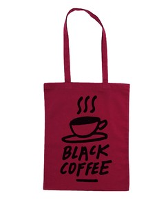 Tote Bag Black Coffee de couleur Cranberry