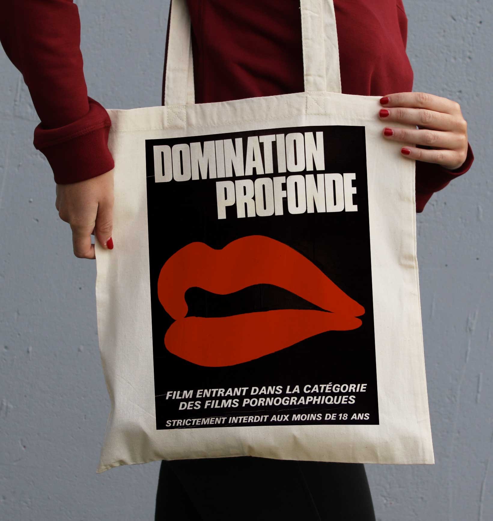 Tote Bag Domination Profonde de couleur Écru