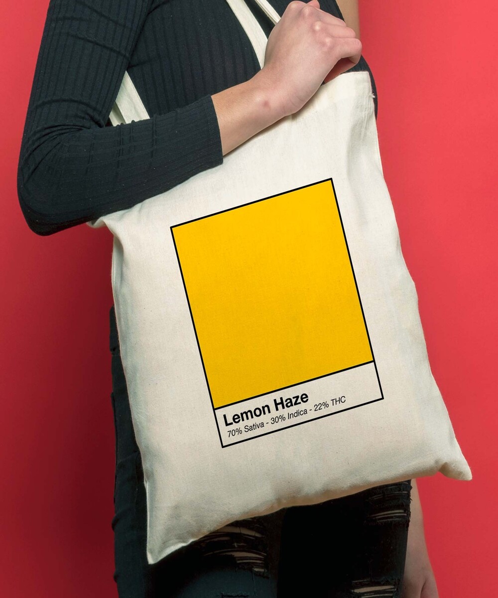 Tote Bag Lemon haze de couleur Crème