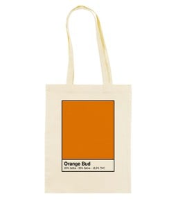 Tote Bag Orange Bud de couleur Écru