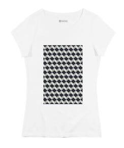 T-shirt Femme avec un Femme Cube 3D Grafitee