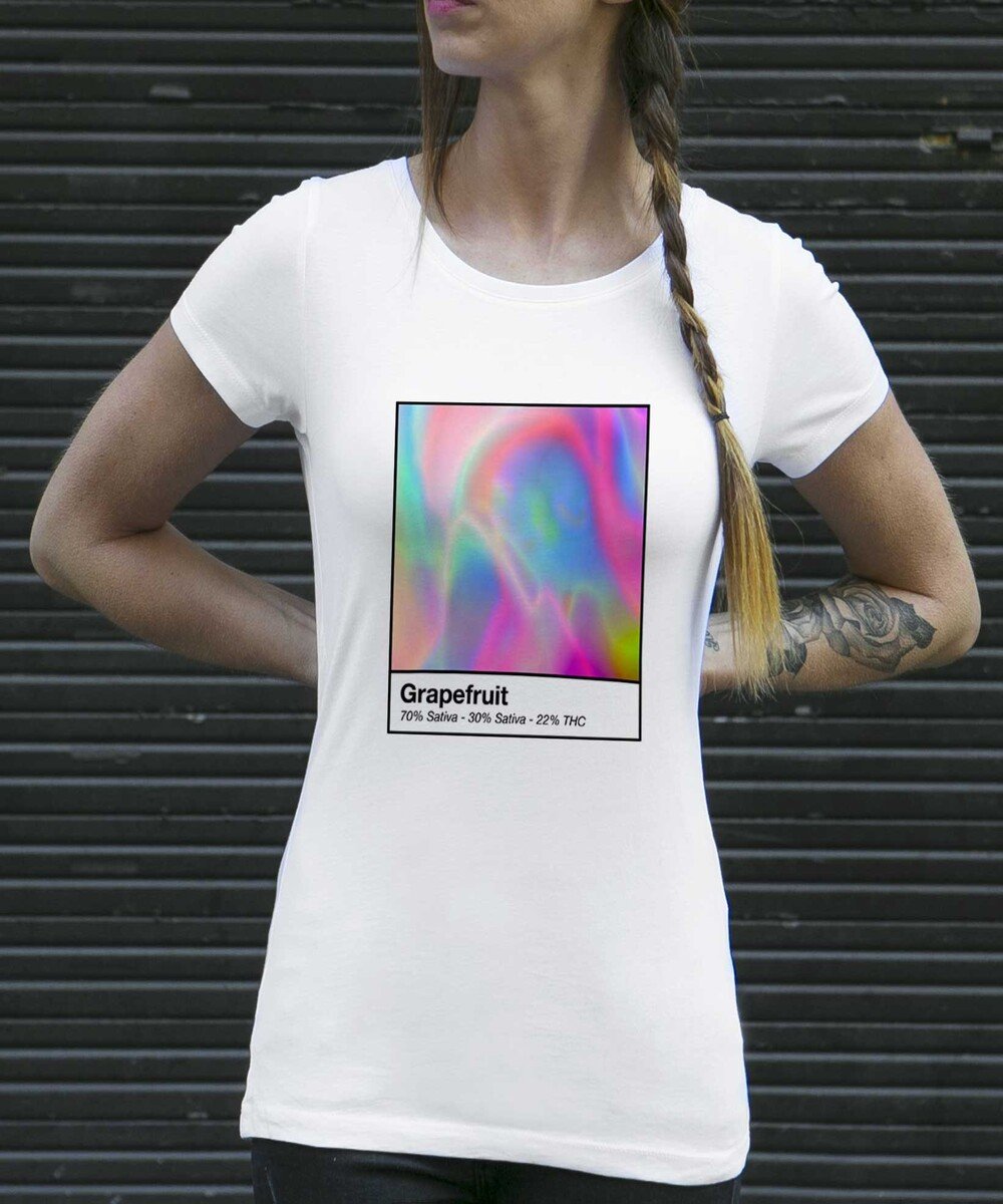 T-shirt pour Femme Femme Grapefruit de couleur Blanc