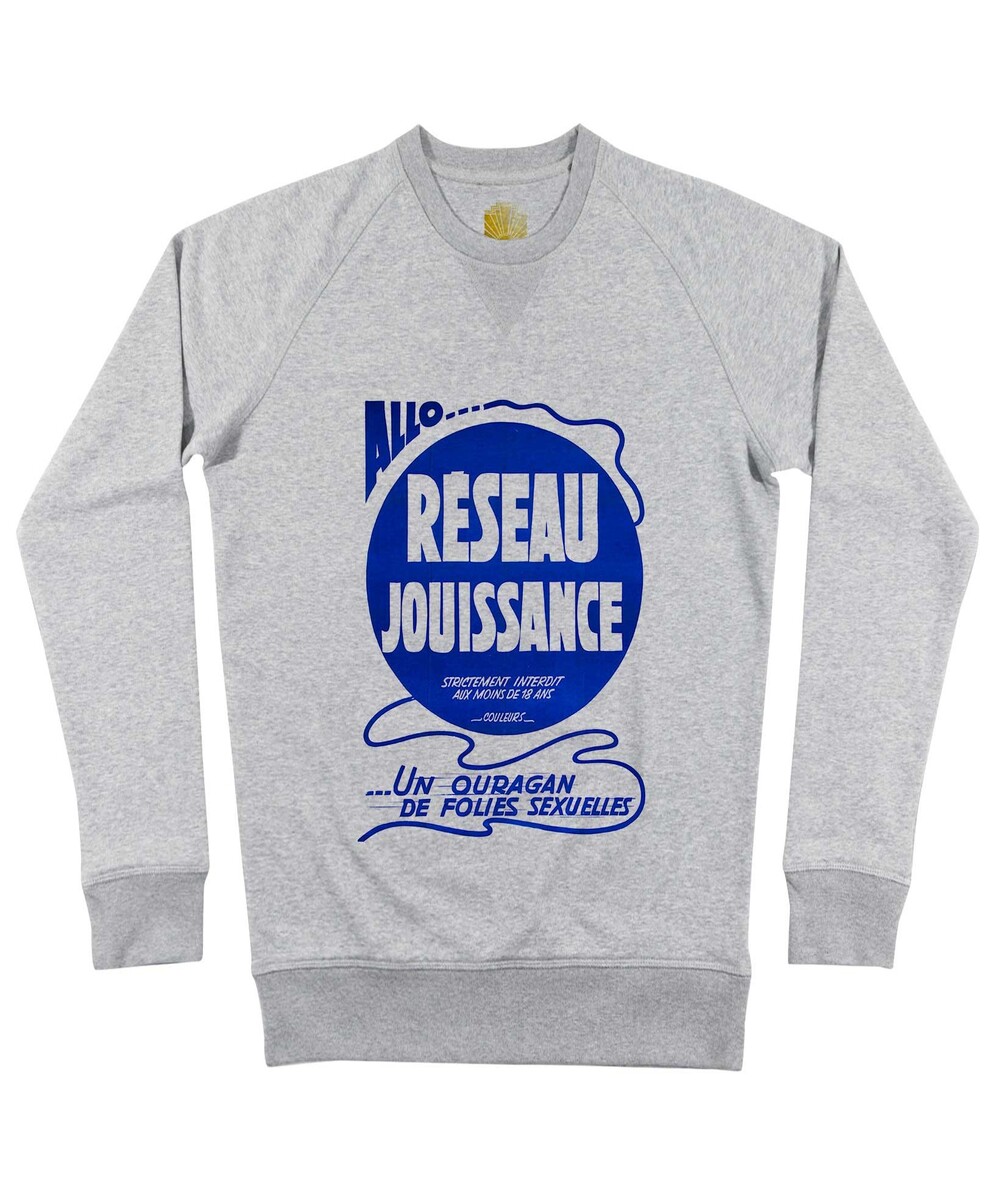 Sweat pour Homme Réseau Jouissance de couleur Gris chiné