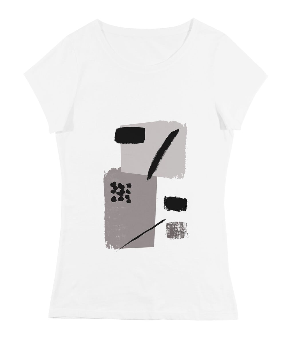 T-shirt Femme avec un Femme Note de Musique Grafitee