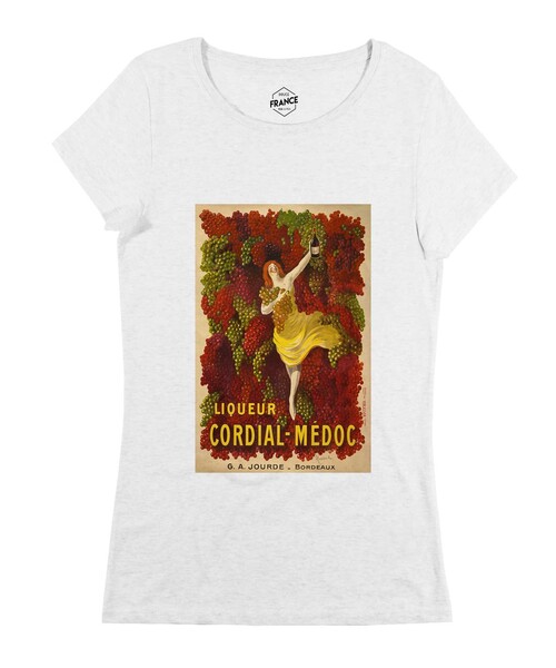 T-shirt Femme avec un Femme Liqueur Cordial Médoc Grafitee