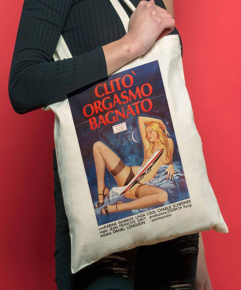 Tote Bag Clito Orgasmo Bagnato de couleur Crème