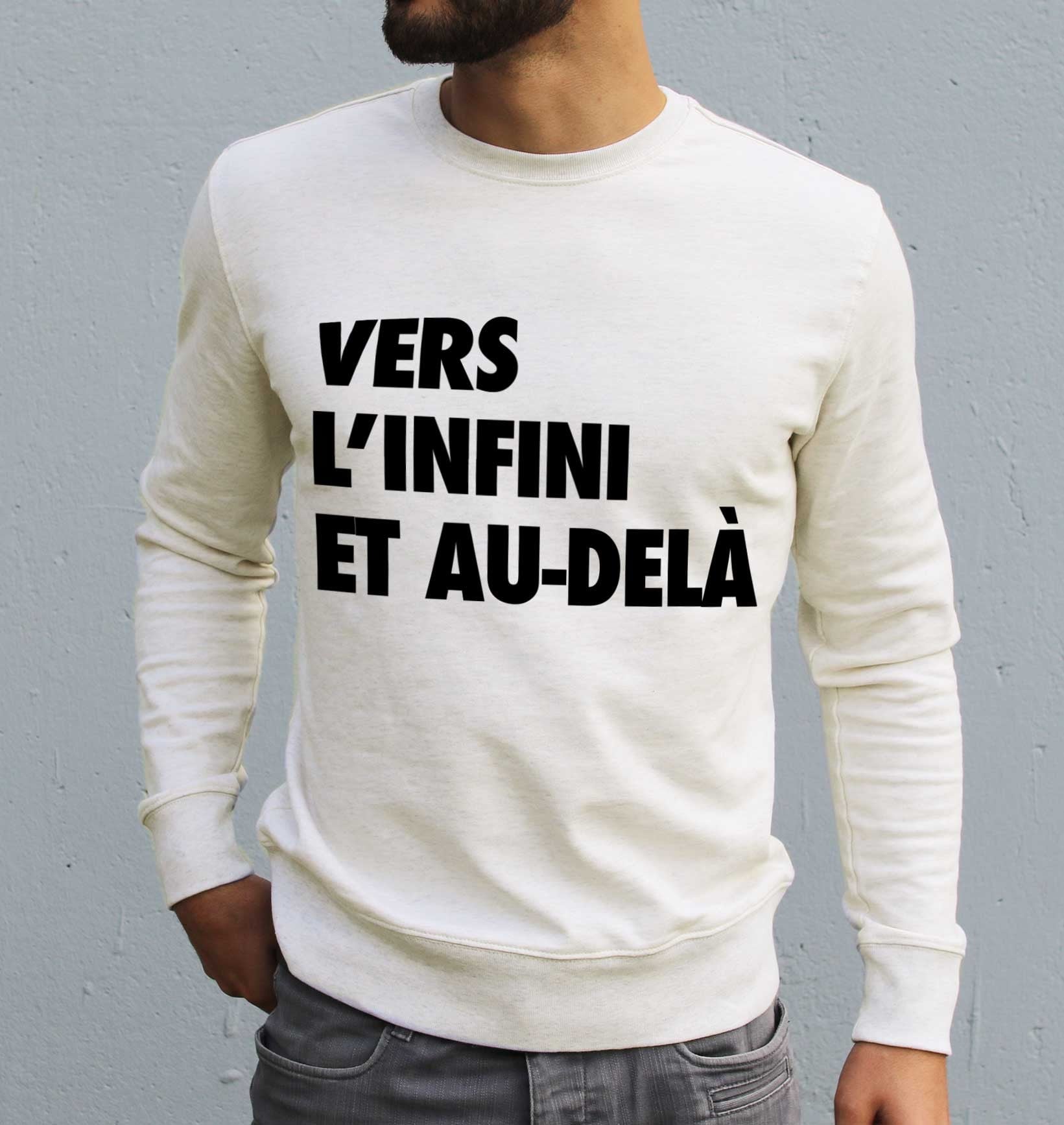 Sweat Vers L'infini et Au-delà de couleur Gris chiné