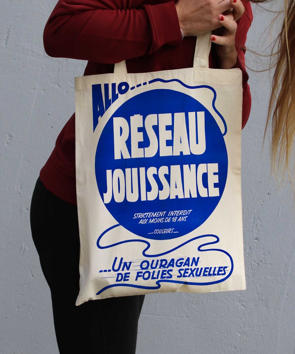 Tote Bag Réseau Jouissance de couleur Crème