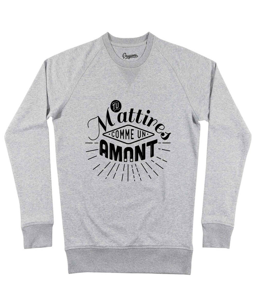 Sweat pour Homme Comme Un Amant de couleur Gris chiné