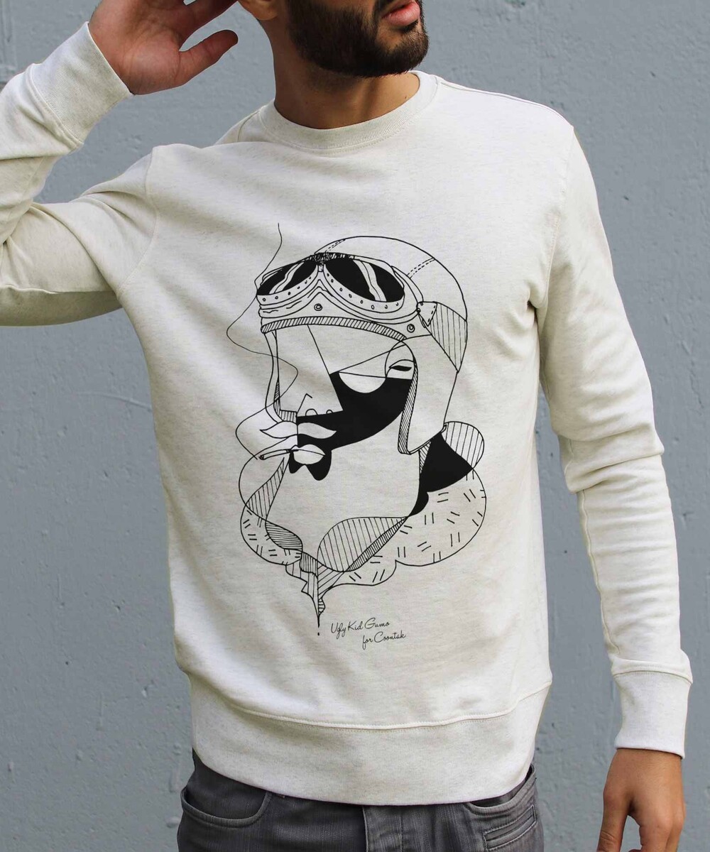 Sweat pour Homme Dandy Rider de couleur Beige chiné