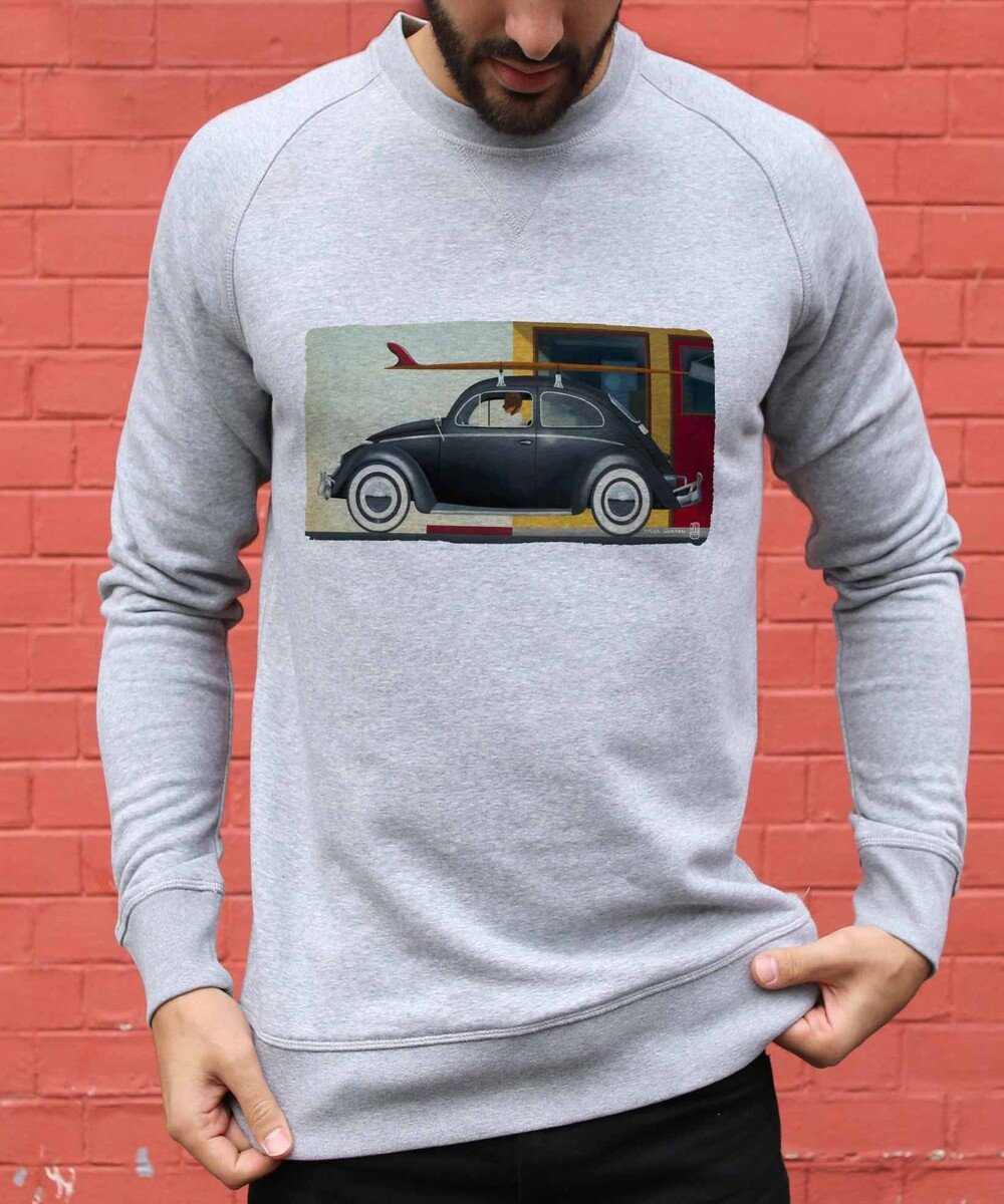 Sweat pour Homme Nine AM de couleur Gris chiné