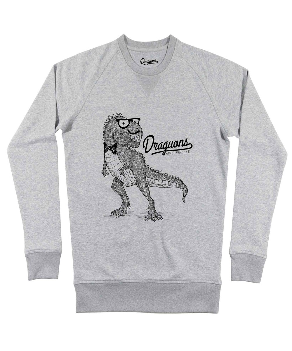 Sweat pour Homme Draguons Avec Finesse de couleur Gris chiné
