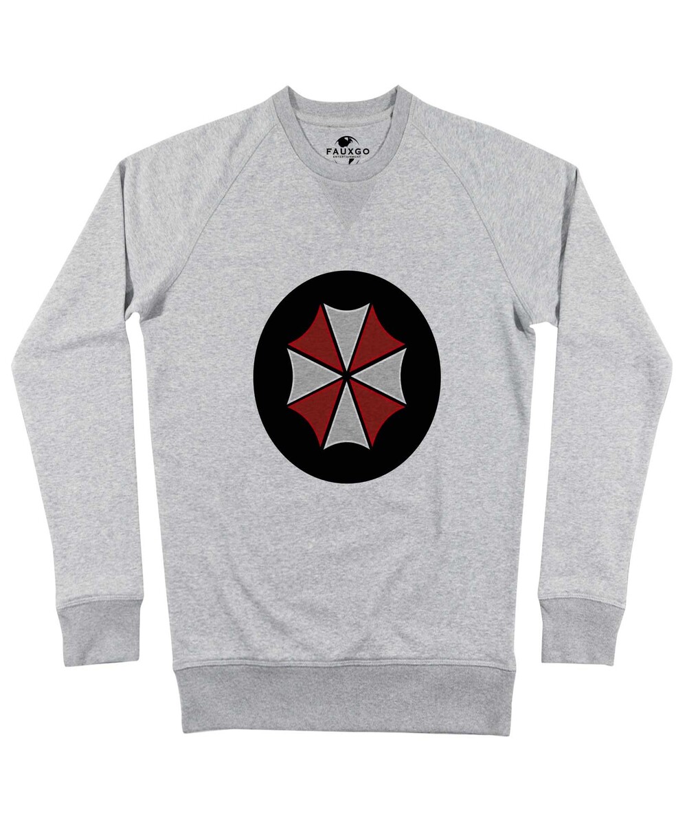 Sweat pour Homme Umbrella Corporation de couleur Gris chiné