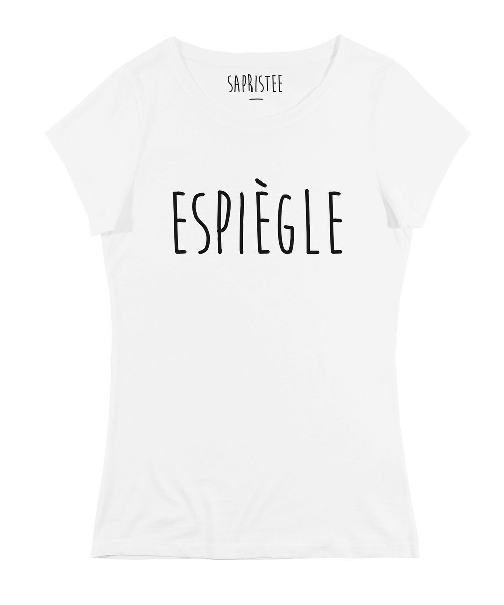 T-shirt pour Femme Femme Espiègle de couleur Blanc